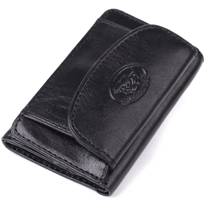 Компактний жіночий гаманець із глянсової натуральної шкіри Tony Perotti 20886_1 (1263 nero) Чорний