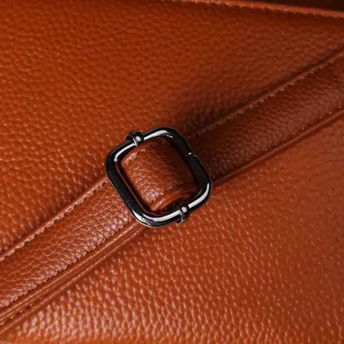 Жіноча сумка з натуральної шкіри з двома ремінцями Vintage 22929 Рудий