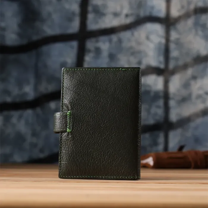 Оригінальна обкладинка на документи унісекс із натуральної шкіри ST Leather 23119 Зелений