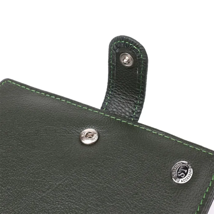 Оригінальна обкладинка на документи унісекс із натуральної шкіри ST Leather 23119 Зелений