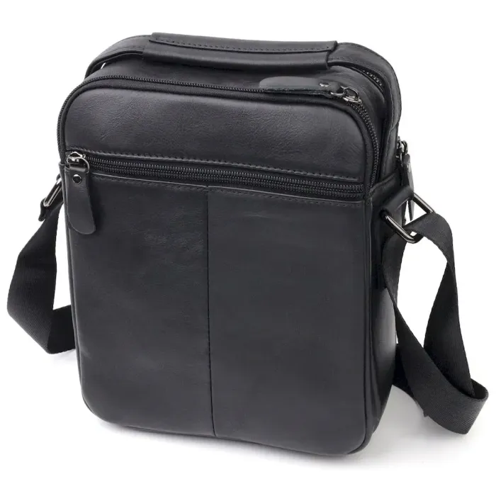 Сумка чоловіча Vintage 20826 шкіряна Чорний