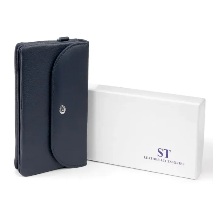 Клатч из кожи женский ST Leather 19317 Темно-синий
