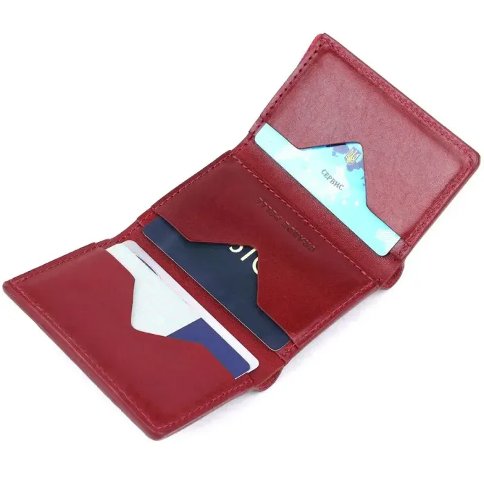 Практичний жіночий портмоне Grande Pelle 11574 Бордовий