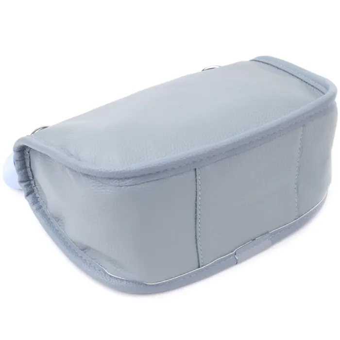 Цікава напівкругла сумка для жінок з натуральної шкіри Vintage 22908 Сіро-блакитний