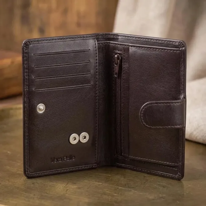 Чоловіче портмоне Tony Perotti натуральна шкіра Cortina 5031 (90208) Темно-коричневе