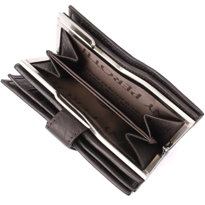 Місткий жіночий вертикальний гаманець з натуральної шкіри Tony Perotti 20841_1 (2656 moro) Коричневий