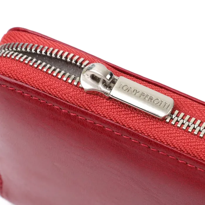 Жіночий гаманець на одне відділення з гладкої натуральної шкіри Tony Perotti 20861_1 (2943 rosso) Червоний