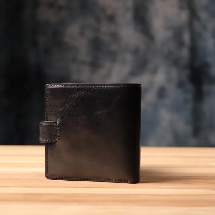 Стильний гаманець унісекс із глянсової натуральної шкіри Tony Perotti 20885_1 (1256 nero) Чорний