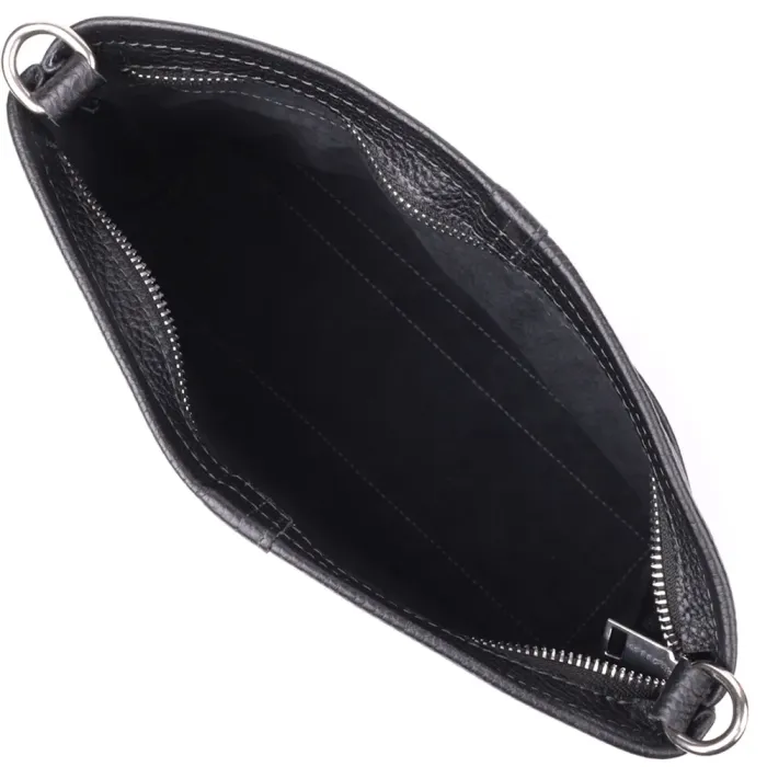 Жіночий шоппер 2 в 1 із натуральної шкіри GRANDE PELLE 22881 Чорний