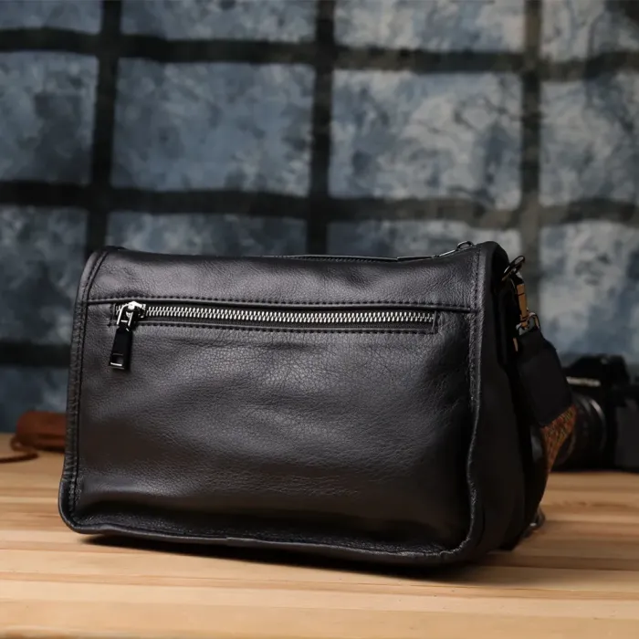 Стильна сумка на плече з натуральної шкіри Vintage 23001 Чорний