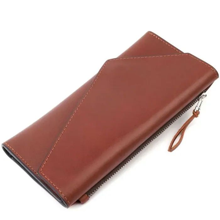 Практичний чоловічий портмоне Grande Pelle 11424 Коричневий