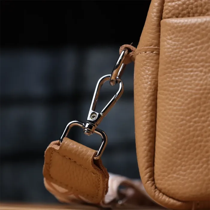 Жіноча сумка крос-боді з натуральної шкіри Vintage 15139 Бежевий