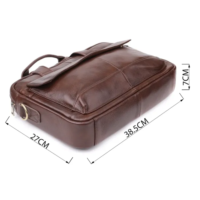 Стильний портфель для чоловіків із натуральної шкіри Vintage 23040 Коричневий