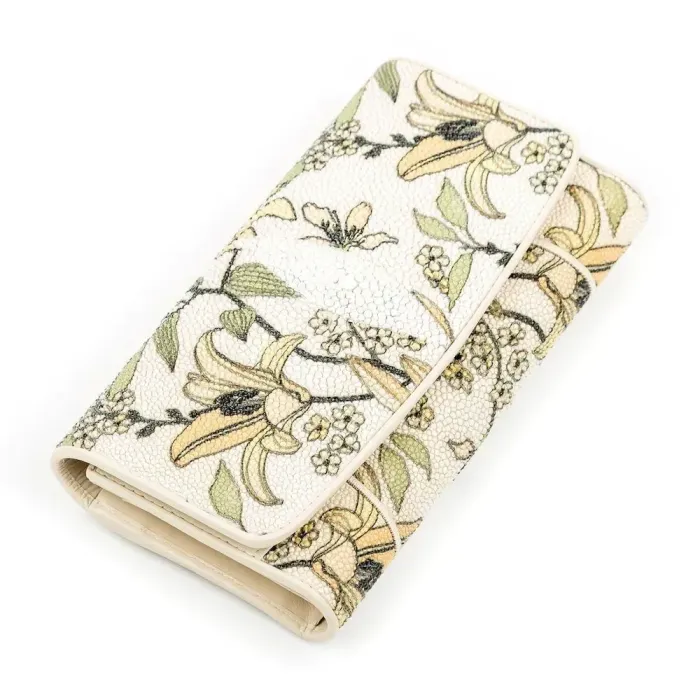 Гаманець жіночий STINGRAY LEATHER 18125 із натуральної шкіри морського ската Бежевий