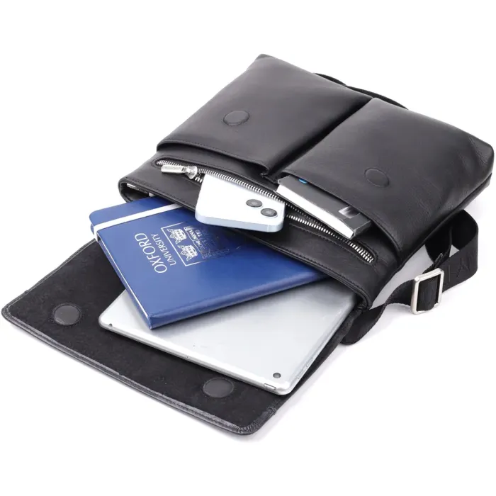 Чоловіча сумка через плече із зернистої натуральної шкіри Tony Perotti 20865_1 (9270G-25 nero) Чорний