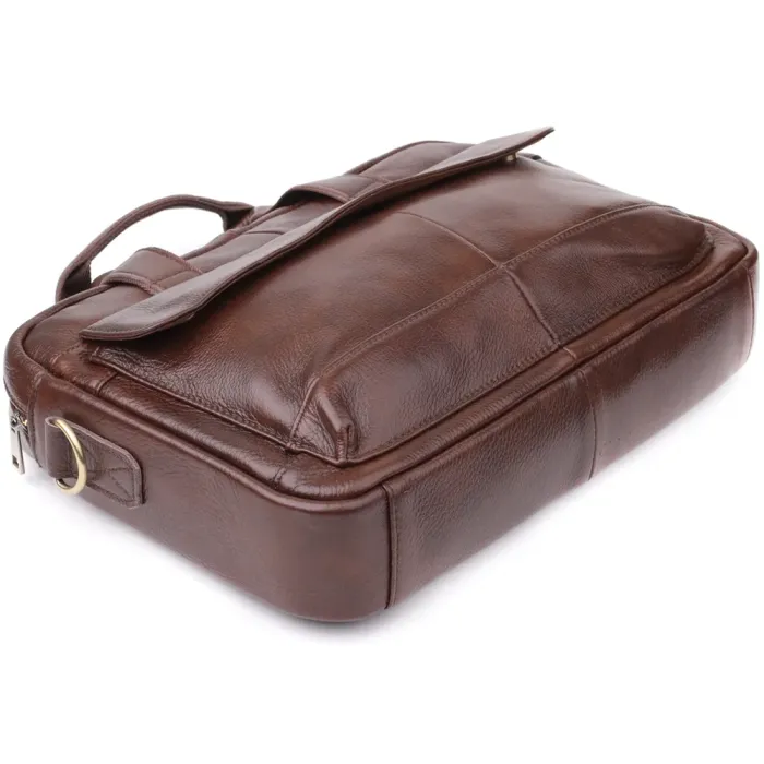 Стильний портфель для чоловіків із натуральної шкіри Vintage 23040 Коричневий