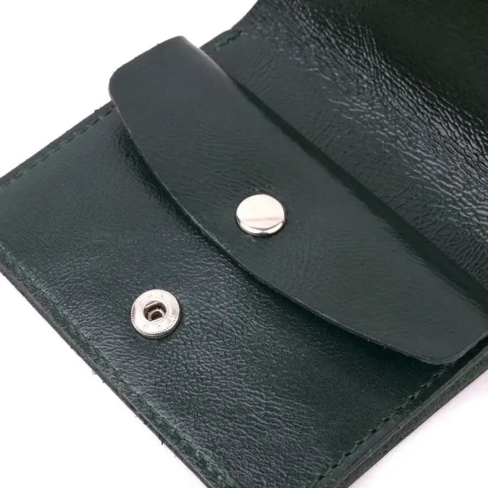 Кожаное практичное портмоне Shvigel 16608 Зеленый