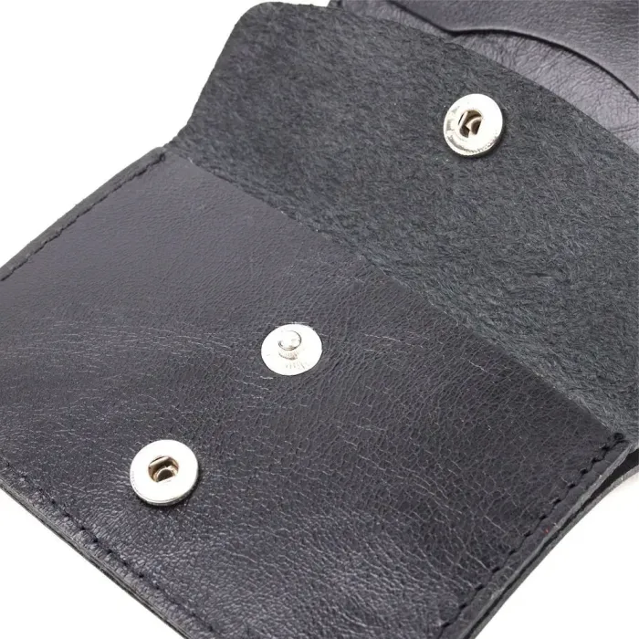 Невеликий шкіряний портмоне для чоловіків Shvigel 16606 Чорний