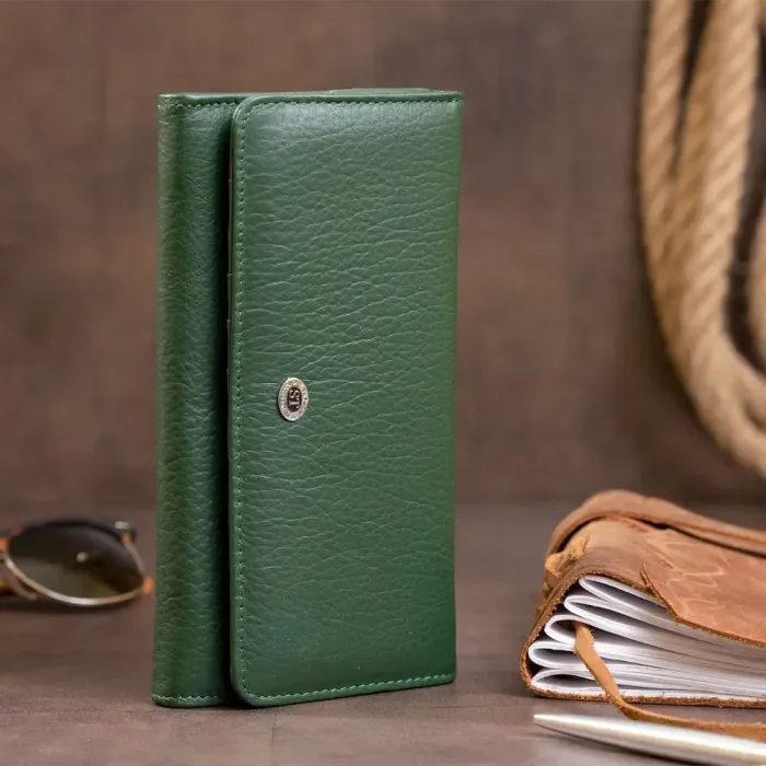 Гаманець шкіряний жіночий ST Leather 19286 Зелений
