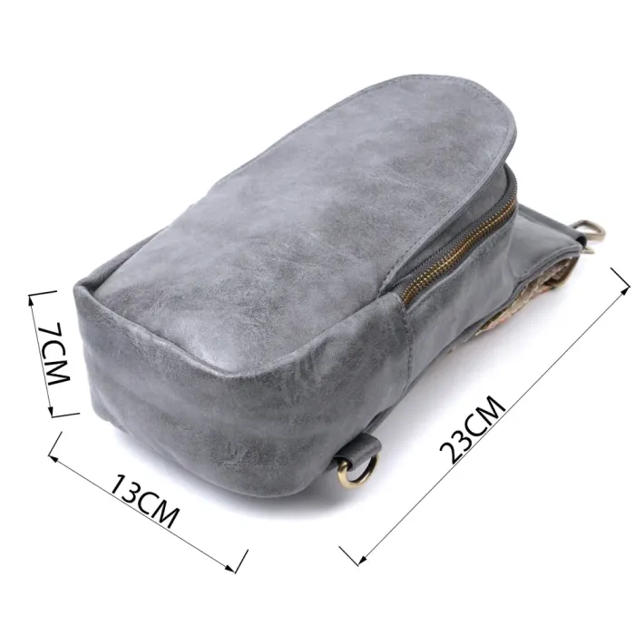 Модна сумка через плече в модному кольорі з екошкіри Vintage 22792 Сірий