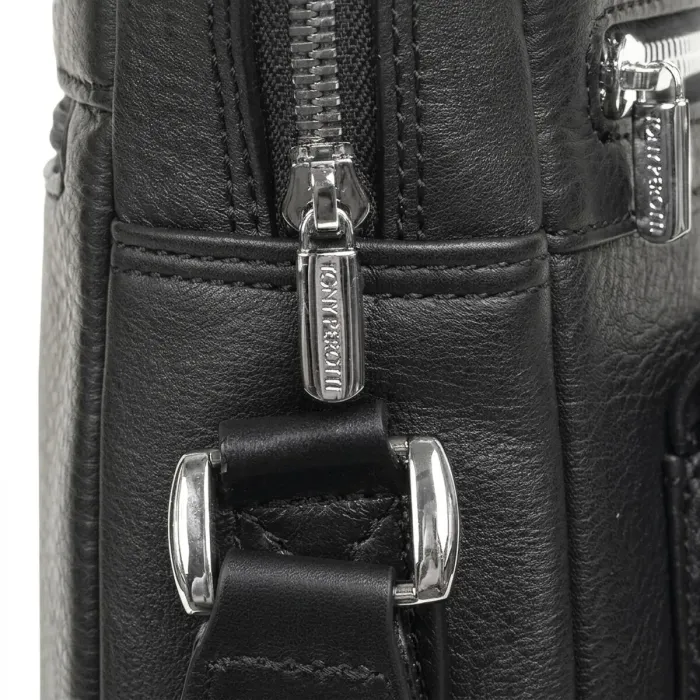 Чоловіча шкіряна сумка Tony Perotti New Contatto 9058G-26 (90424) Чорна