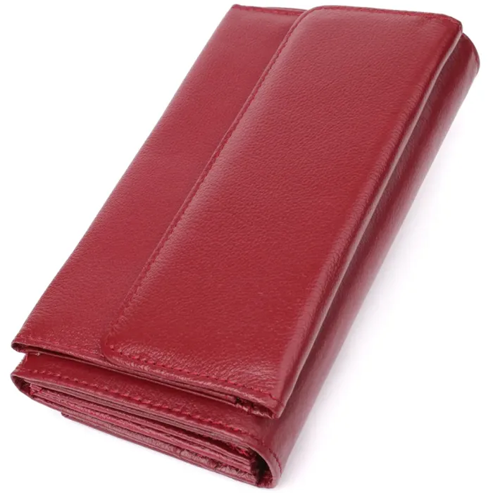 Жіночий гаманець з кишенею для телефону з натуральної шкіри ST Leather 23069 Бордовий