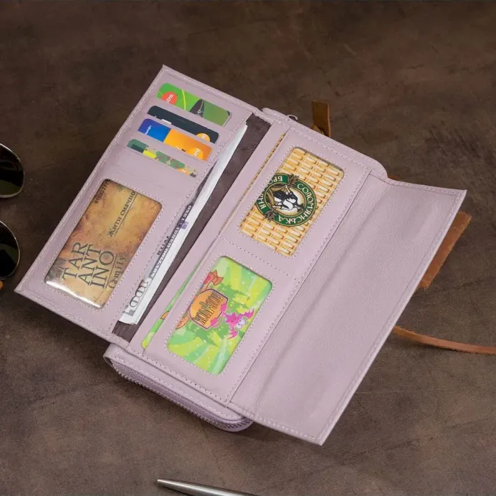 Гаманець шкіряний жіночий ST Leather 19295 Ліловий