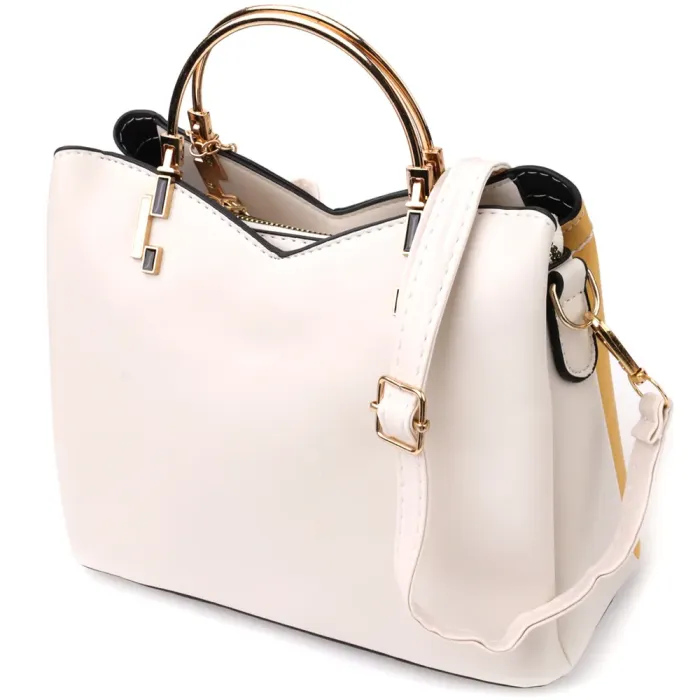 Елегантна жіноча сумка з якісної екошкіри Vintage 15129 Різнокольоровий