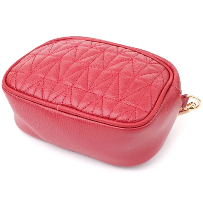 Яскрава жіноча сумка на кожен день із натуральної шкіри Vintage 22903 Червоний