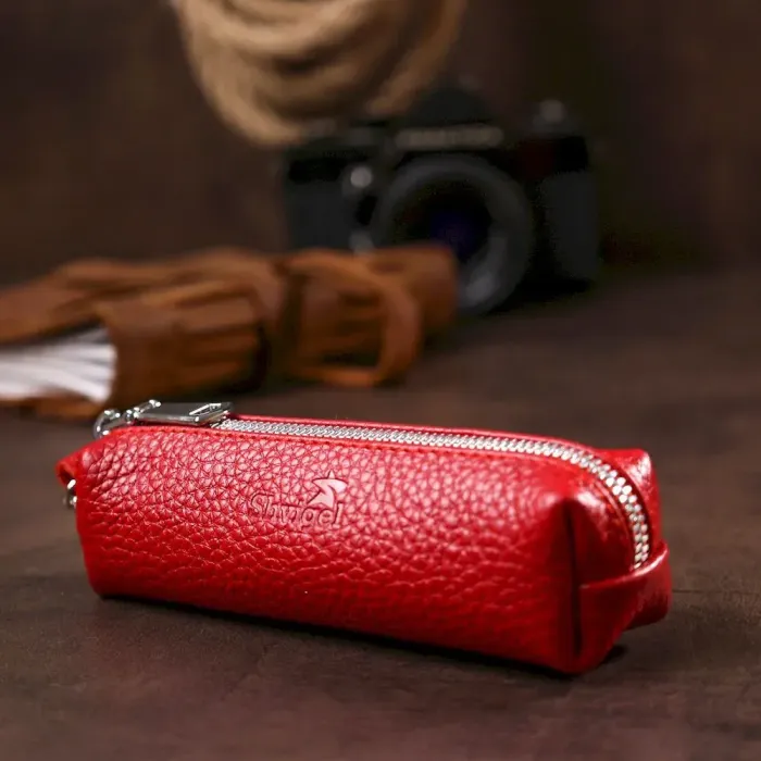Шкіряна жіноча ключниця Shvigel 16537 Червоний
