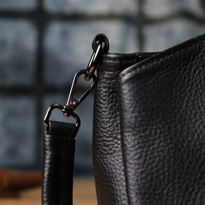 Сумка на плече з натуральної шкіри Vintage 23007 Чорний