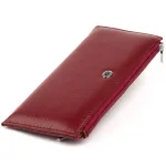 Горизонтальний тонкий гаманець зі шкіри ST Leather 19326 Бордовий