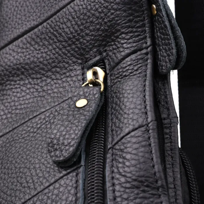 Сумка цікавої форми через плече з натуральної шкіри Vintage 22958 Чорний