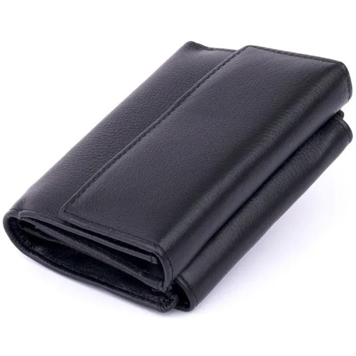 Кошелек горизонтальный женский из двух частей ST Leather 19369 Черный