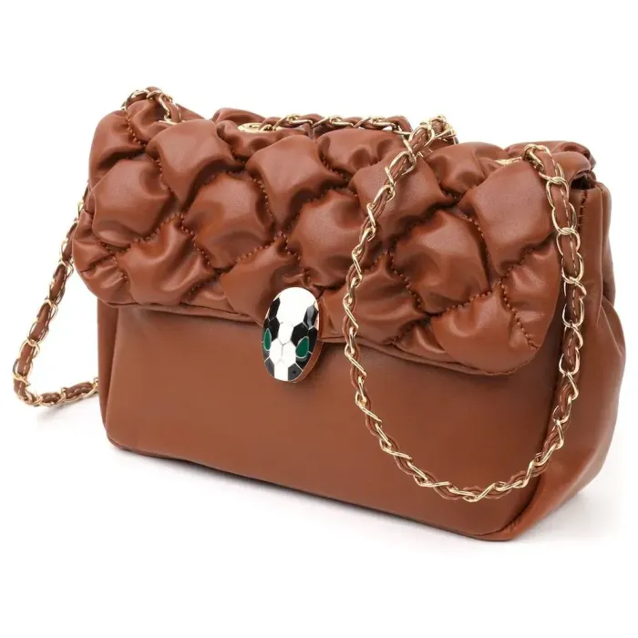 Оригінальна сумка жіноча з еко-шкіри Vintage 18711 Коричневий