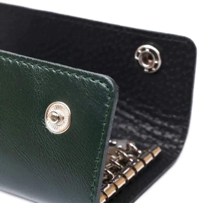 Сучасна шкіряна ключниця Shvigel 16531 Зелений