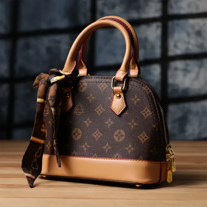 Каркасна жіноча сумка з екошкіри Vintage 15152 Коричневий