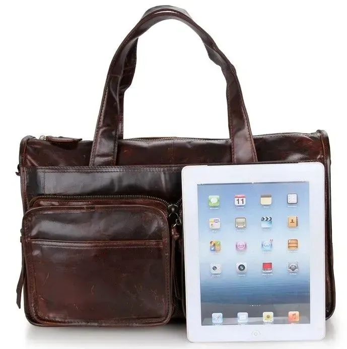 Сумка чоловіча Vintage 14243 шкіряна Коричнева