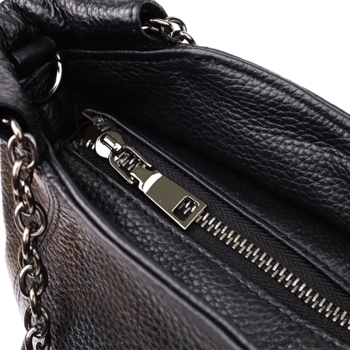 Зручна повсякденна сумка з натуральної шкіри для жінок Vintage 22992 Чорний