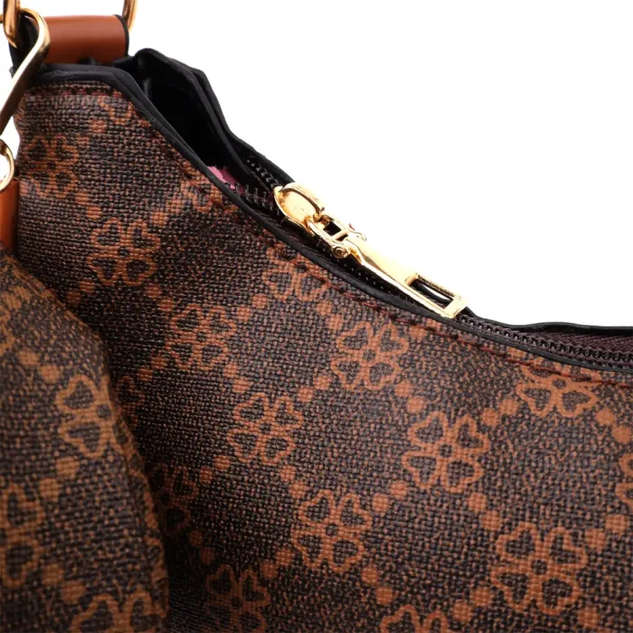 Жіноча сумка у формі півмісяця з екошкіри Vintage 15145 Коричневий