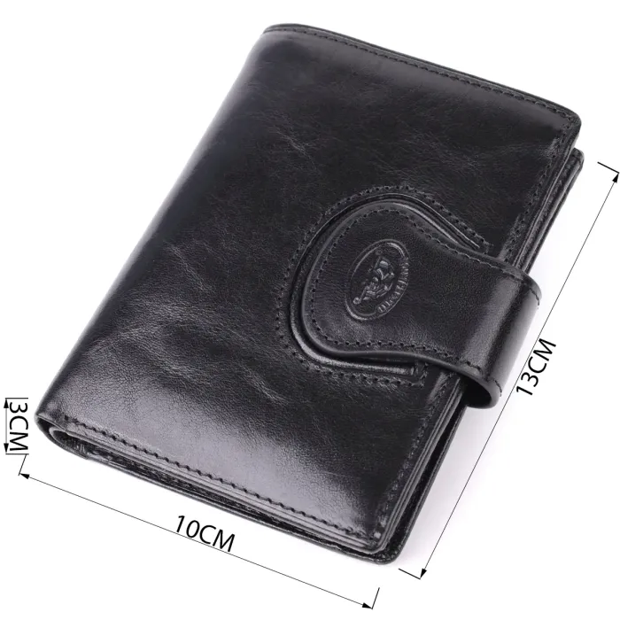 Зручний гаманець із глянсової натуральної шкіри Tony Perotti 20875_1 (1693 nero) Чорний