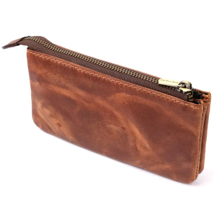 Практична ключниця на два відділення з матової натуральної шкіри Tony Perotti 20837_1 (3350 whisky) Світло-коричневий