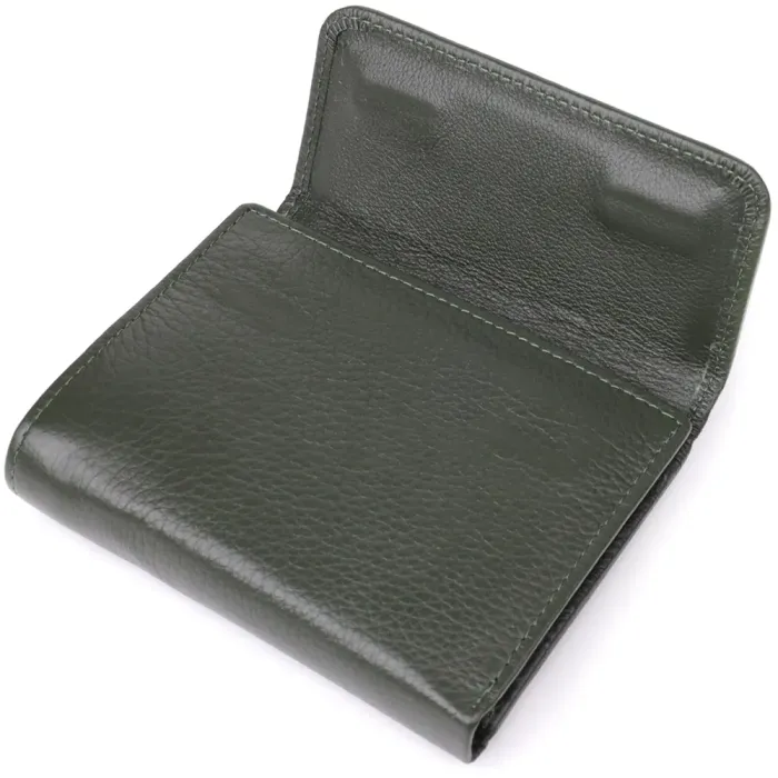 Жіночий гаманець середнього розміру із натуральної шкіри ST Leather 23074 Зелений