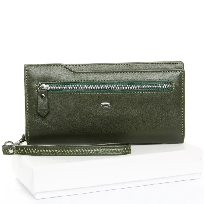 Жіночий гаманець Classic шкіряний Dr.Bond WMB-2M dark-green