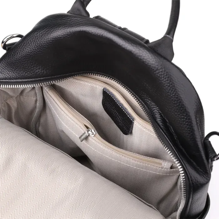 Надійний жіночий рюкзак з натуральної шкіри Vintage 23060 Чорний