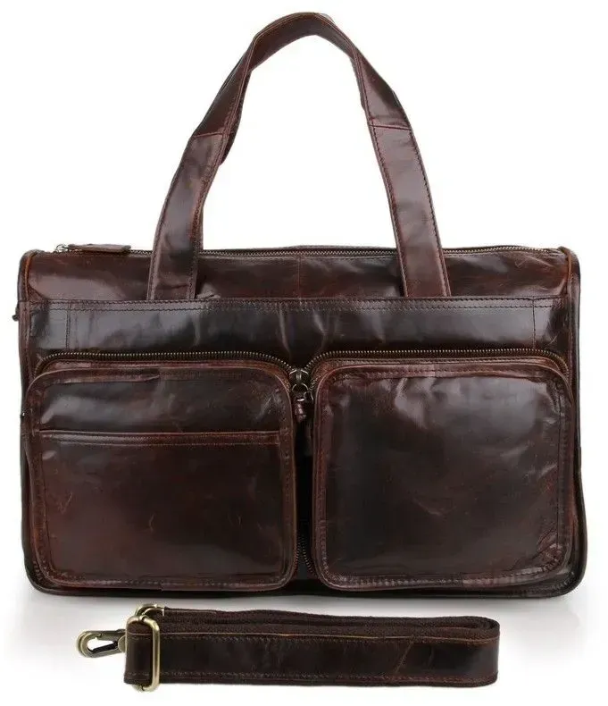 Сумка чоловіча Vintage 14243 шкіряна Коричнева