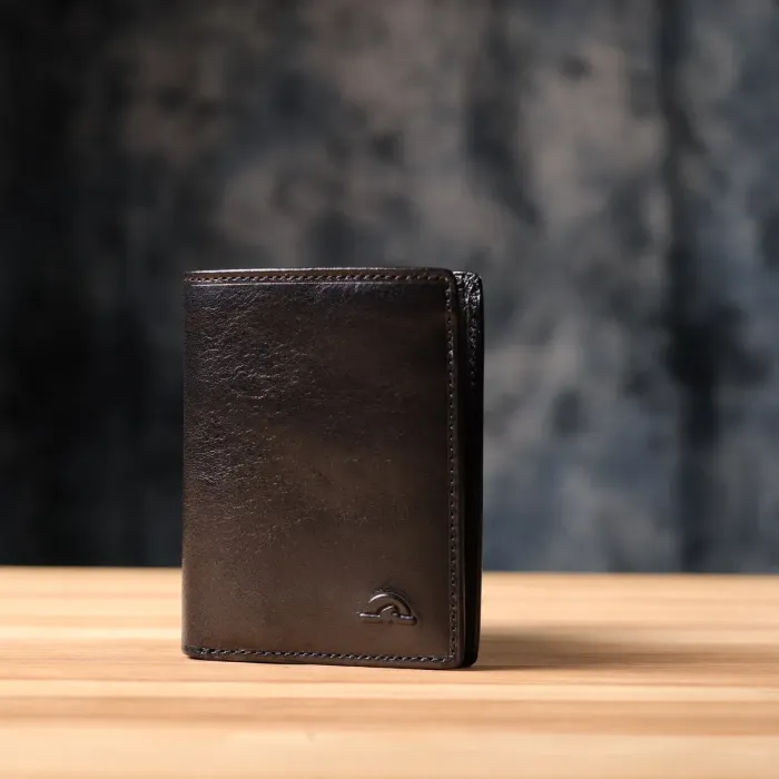 Невеликий гаманець для чоловіків з натуральної глянсової шкіри Tony Perotti 20898_1 (3549 nero) Чорний