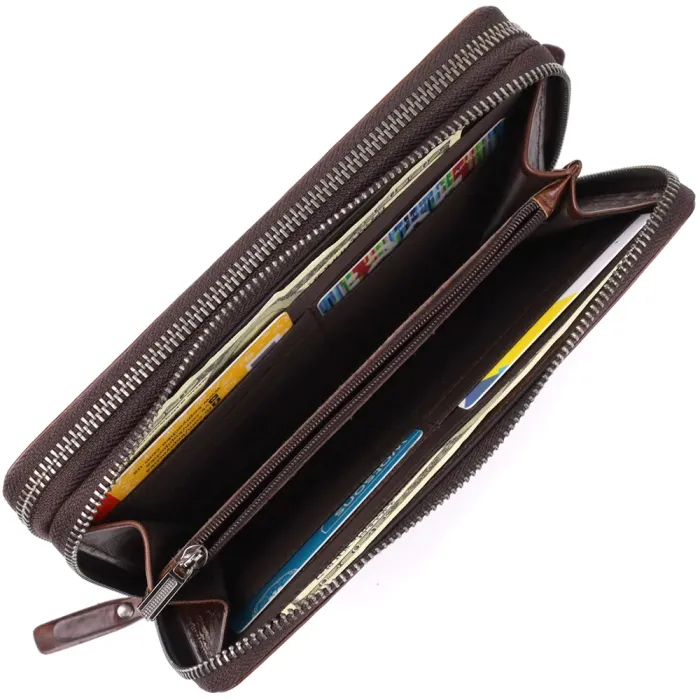 Стильний чоловічий клатч із натуральної шкіри Vintage 23064 Коричневий