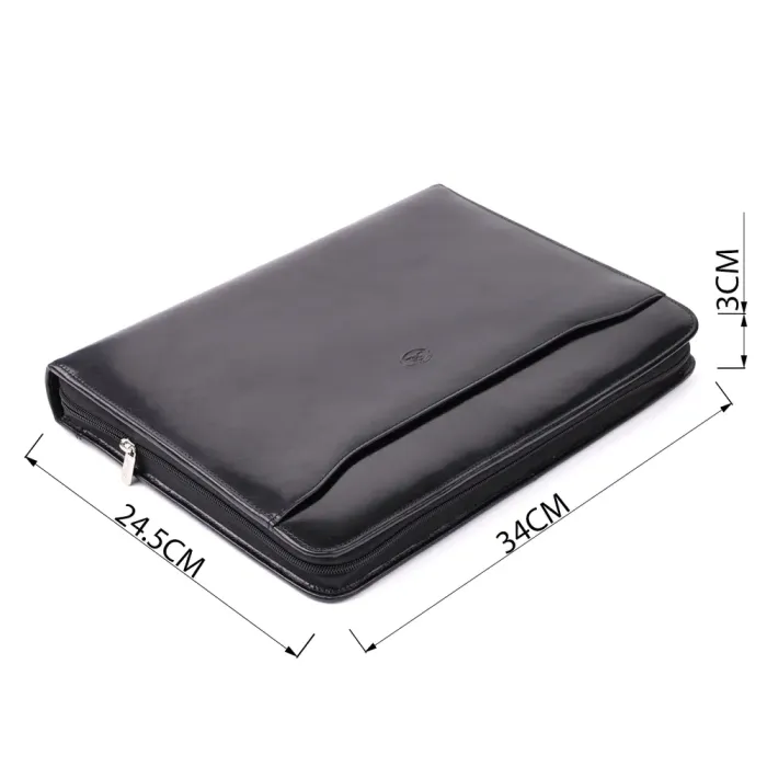 Оригінальна папка з блокнотом із гладкої натуральної шкіри Tony Perotti 20850_1 (1278L nero) Чорний