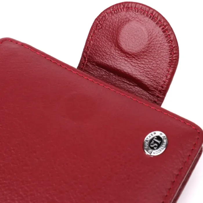 Жіночий гаманець вертикального формату з натуральної шкіри ST Leather 23071 Бордовий